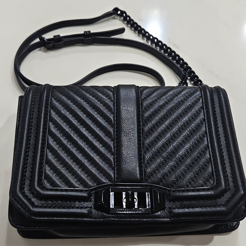 Rebecca Minkoff Women's Chevron Quilted Love Crossbody Bag